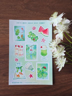 Summer Clovers ୨ৎ Trinket Sticker Sheet