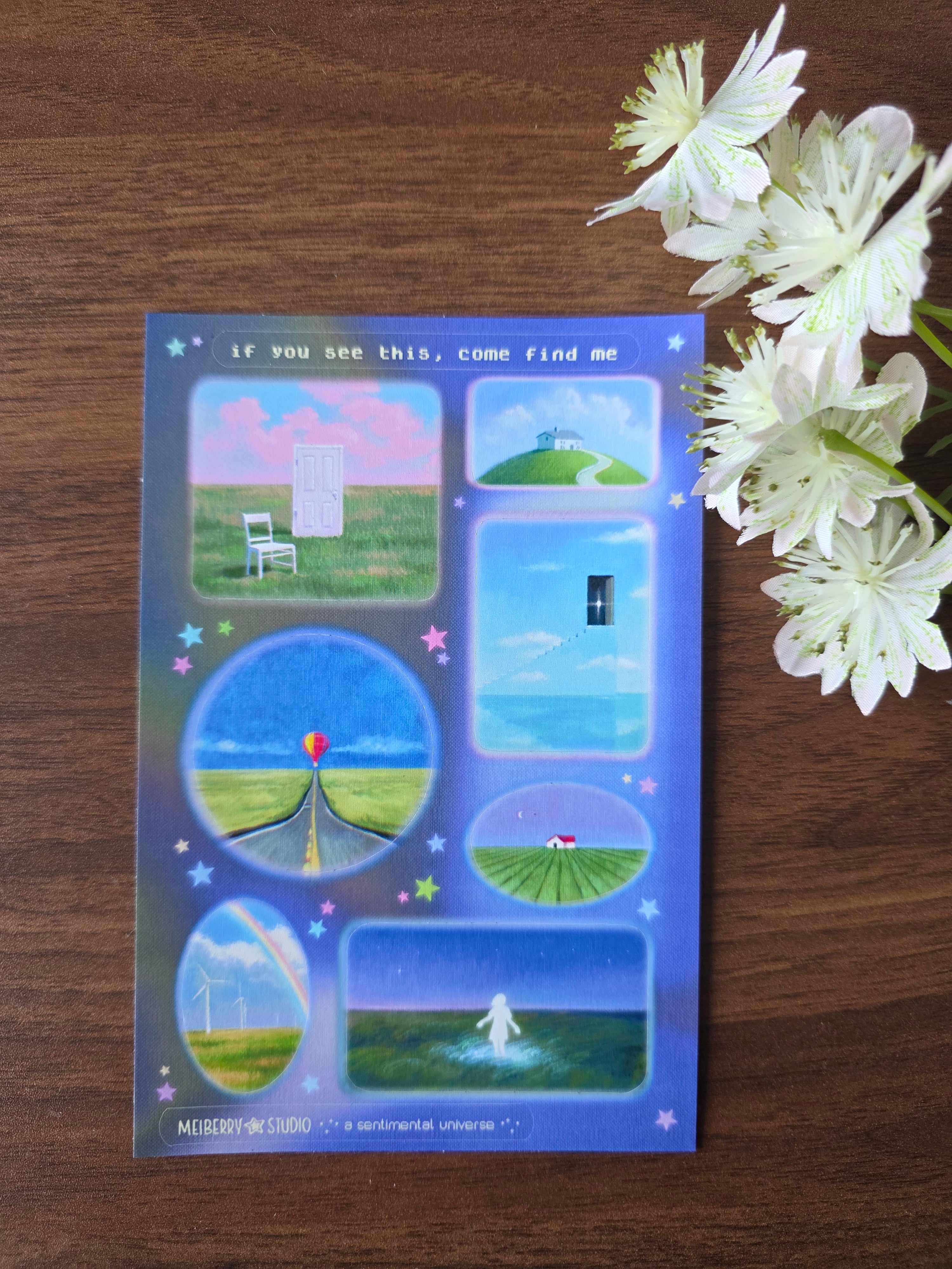 Liminal worlds ୨ৎ Y2K Sticker Sheet