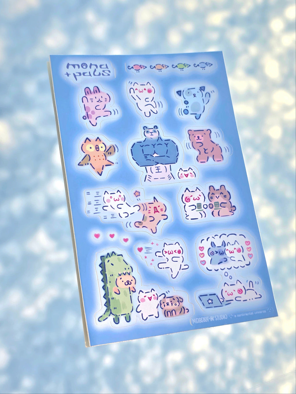 Mona + Pals ASCII Animals ୨ৎ Y2K Sticker Sheet
