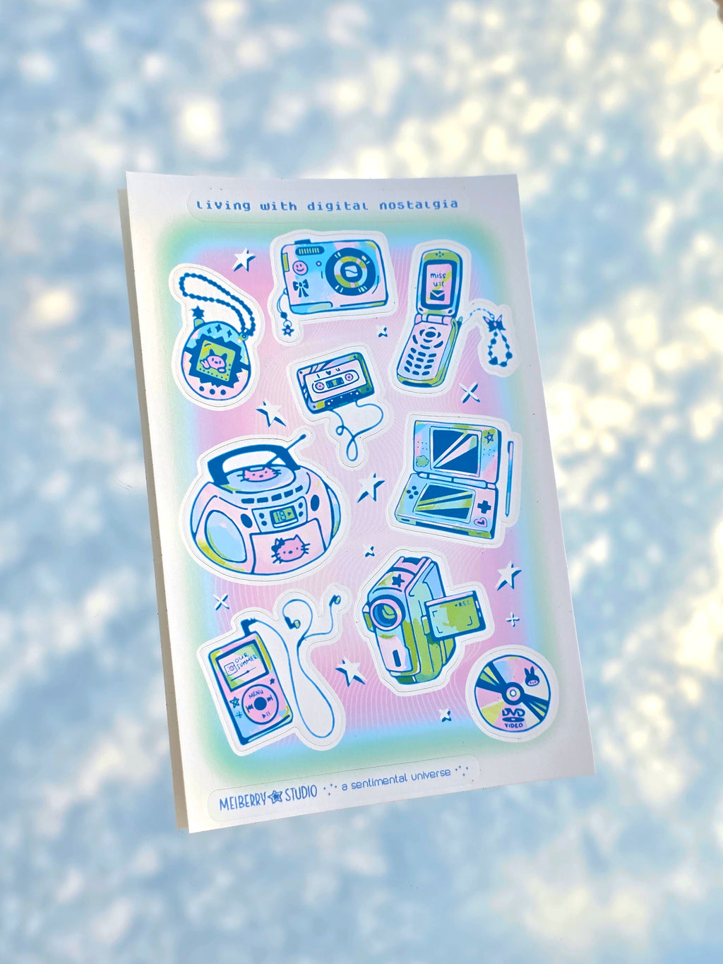 Digital Nostalgia [Light Mode] ୨ৎ  Y2K Sticker Sheet