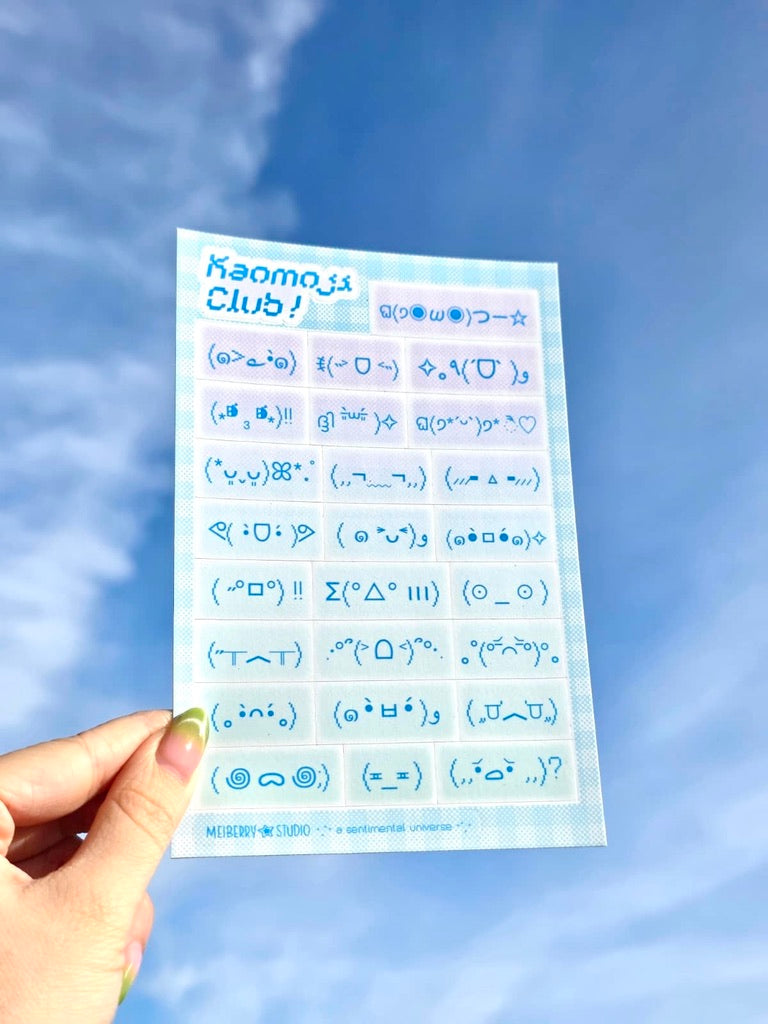 Kaomoji Emotes  ୨ৎ  Mood Sticker Sheet