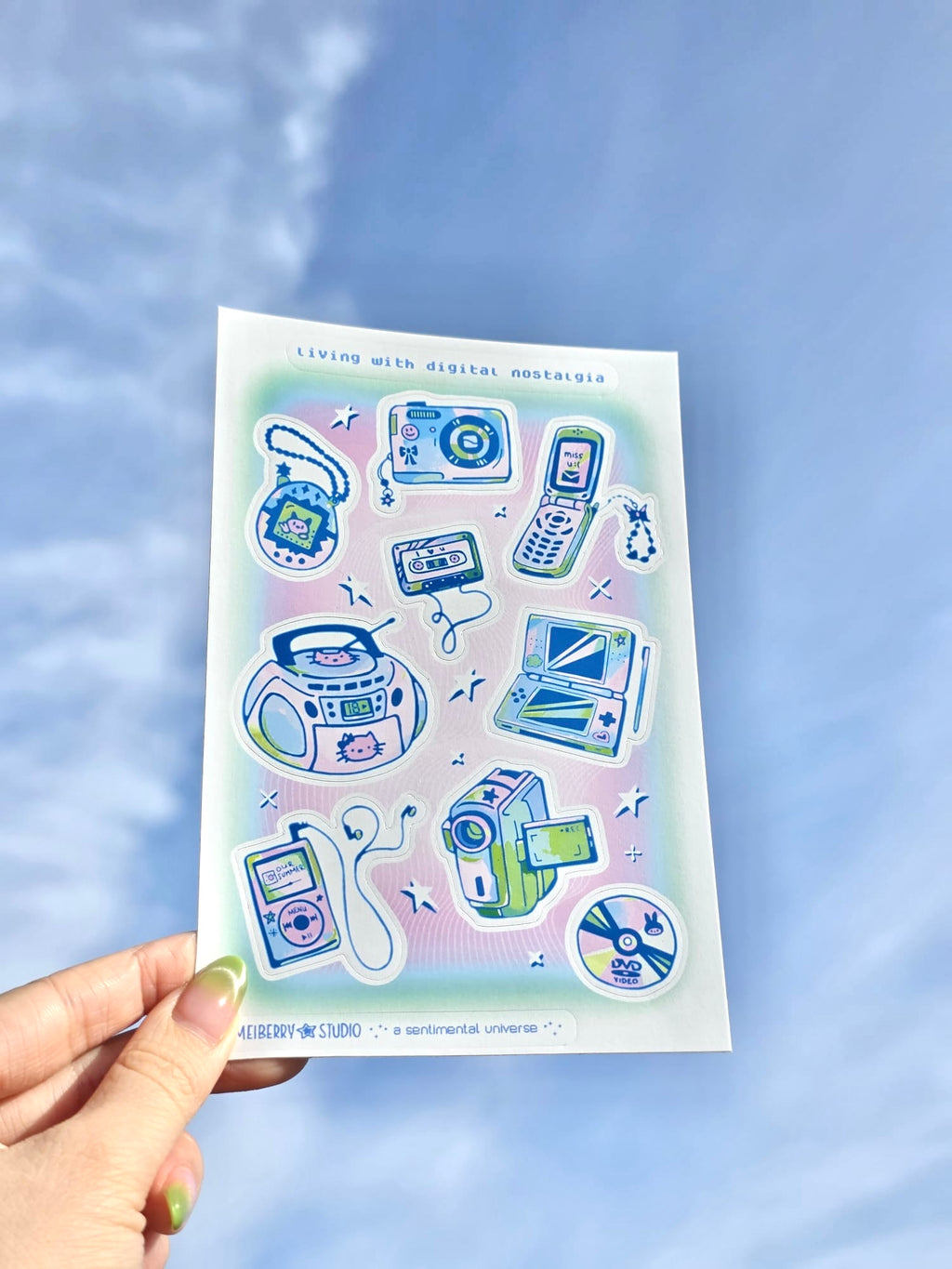 Digital Nostalgia [Light Mode] ୨ৎ  Y2K Sticker Sheet