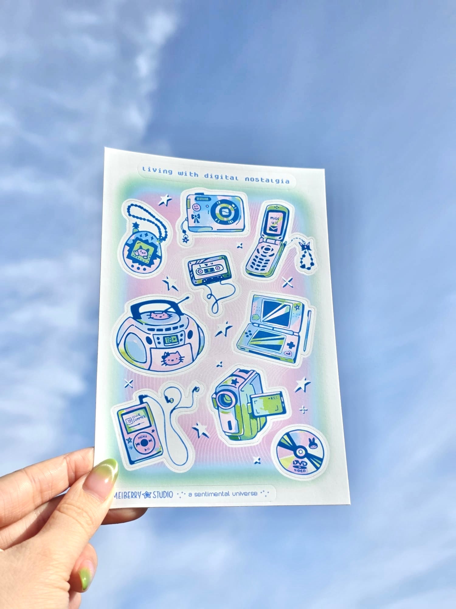 Digital Nostalgia [Light Mode] ୨ৎ  Y2K Sticker Sheet