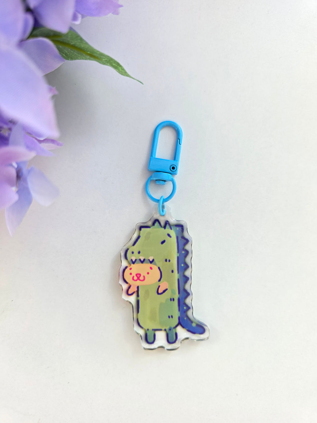 Dino Cat 𖦹 ASCII Acrylic charm