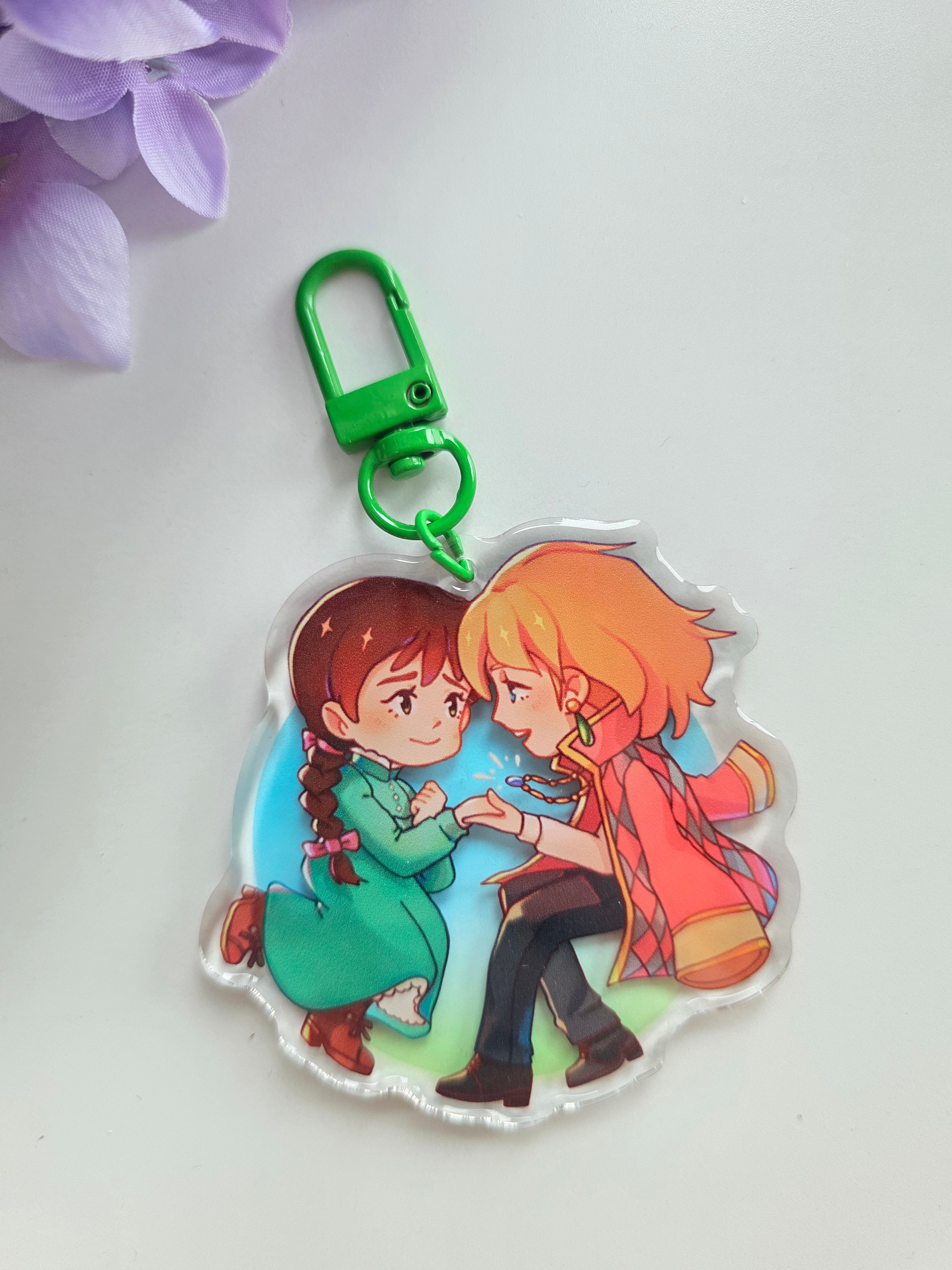 Sophie & Howl 𖦹 Ghibli Couples Acrylic charm