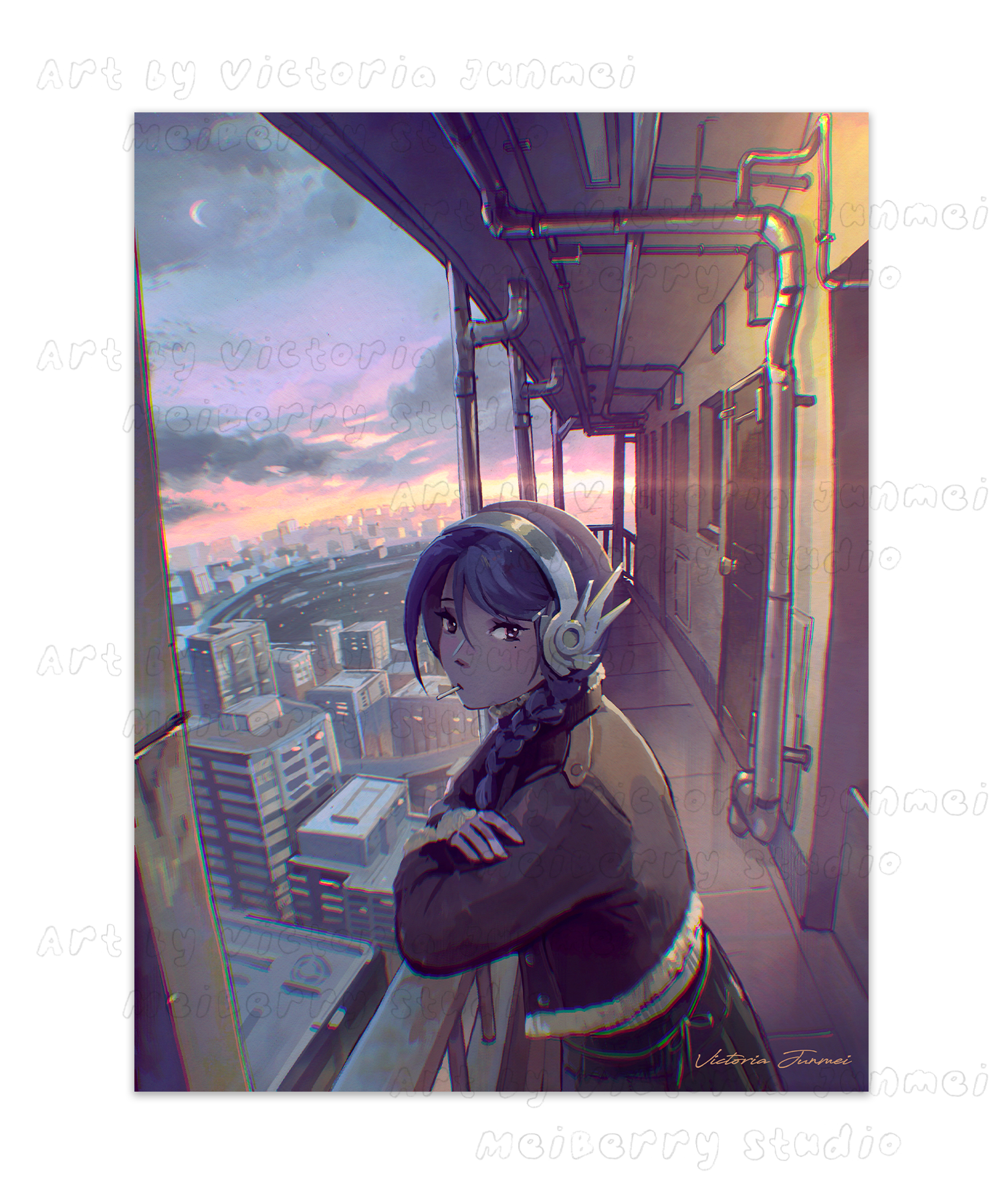 Crater City ୨ৎ Original Character Art Print A4
