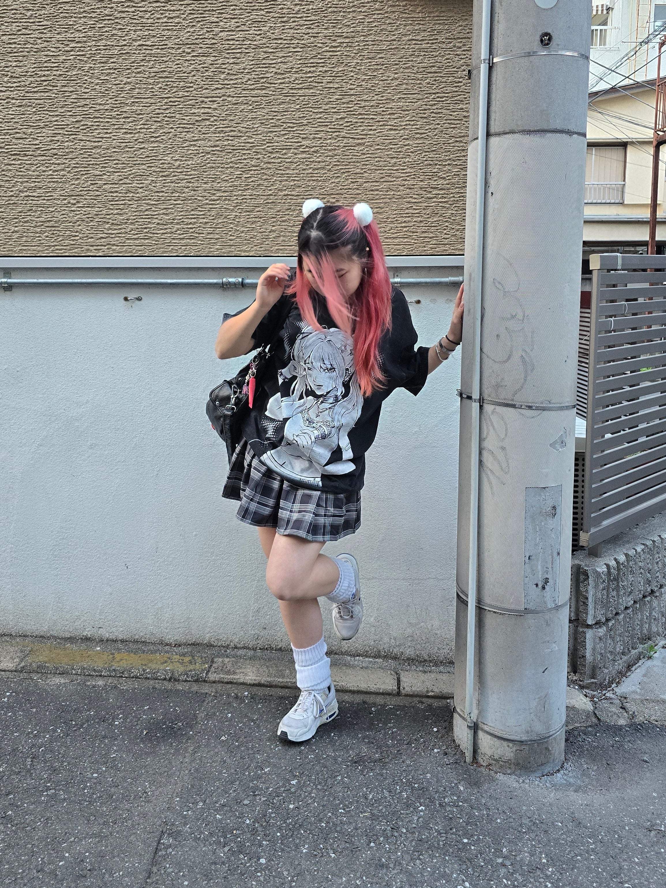 Idol's Tears ꒰ঌ ໒꒱ Black Acid Wash T-Shirt
