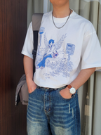In Wait 𝜗𝜚 White Oversized T-Shirt