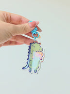 Dino Cat 𖦹 ASCII Acrylic charm
