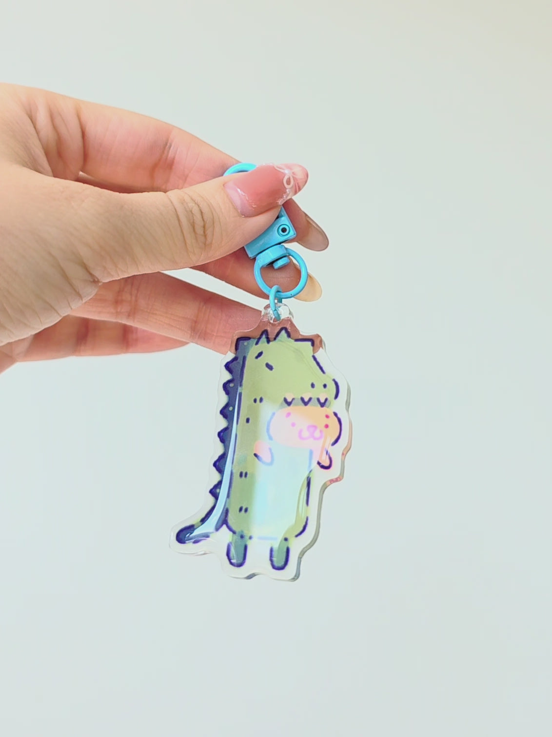Dino Cat 𖦹 ASCII Acrylic charm