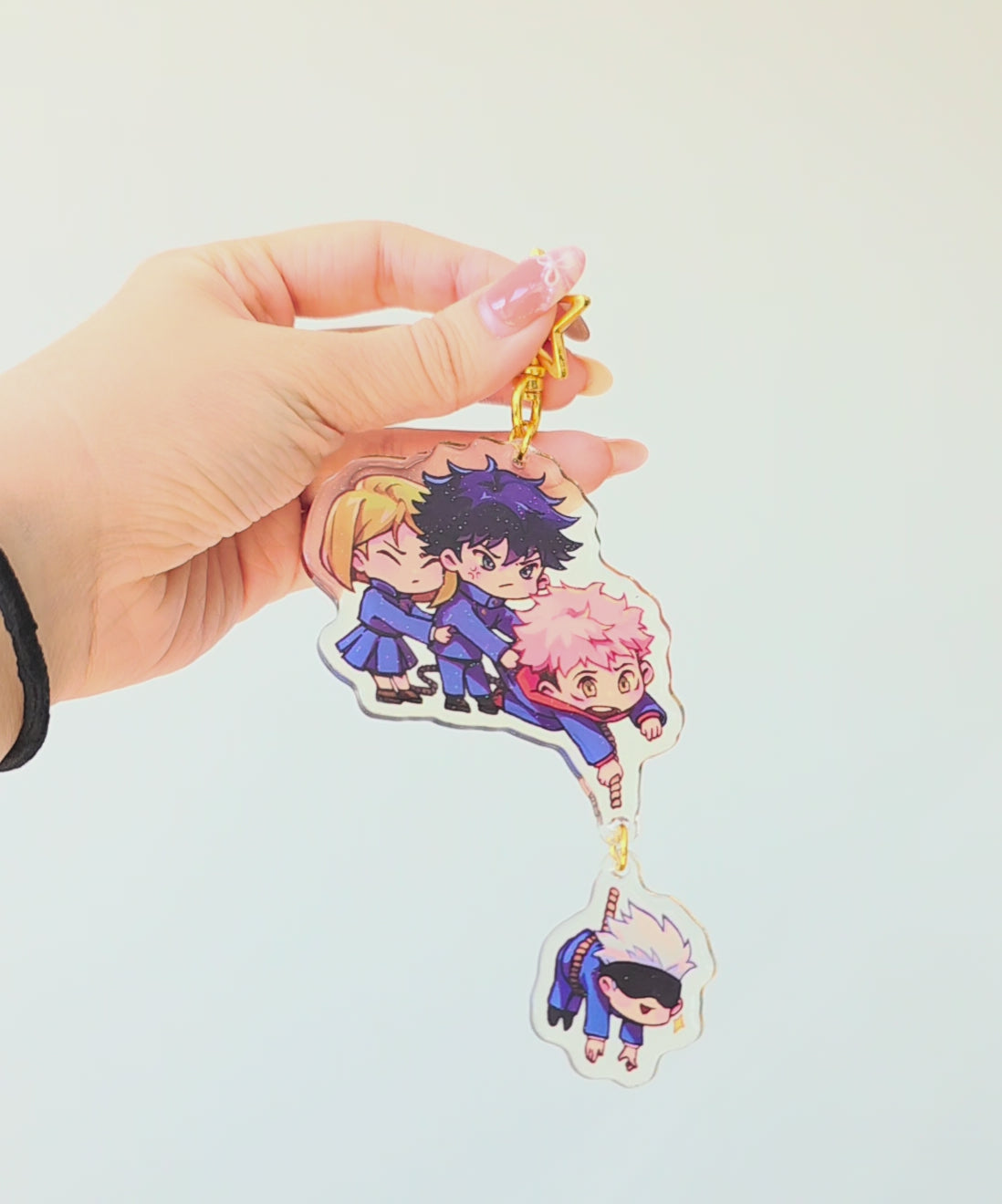[JJK] Trio & Sensei 𖦹 Dangling Acrylic charm