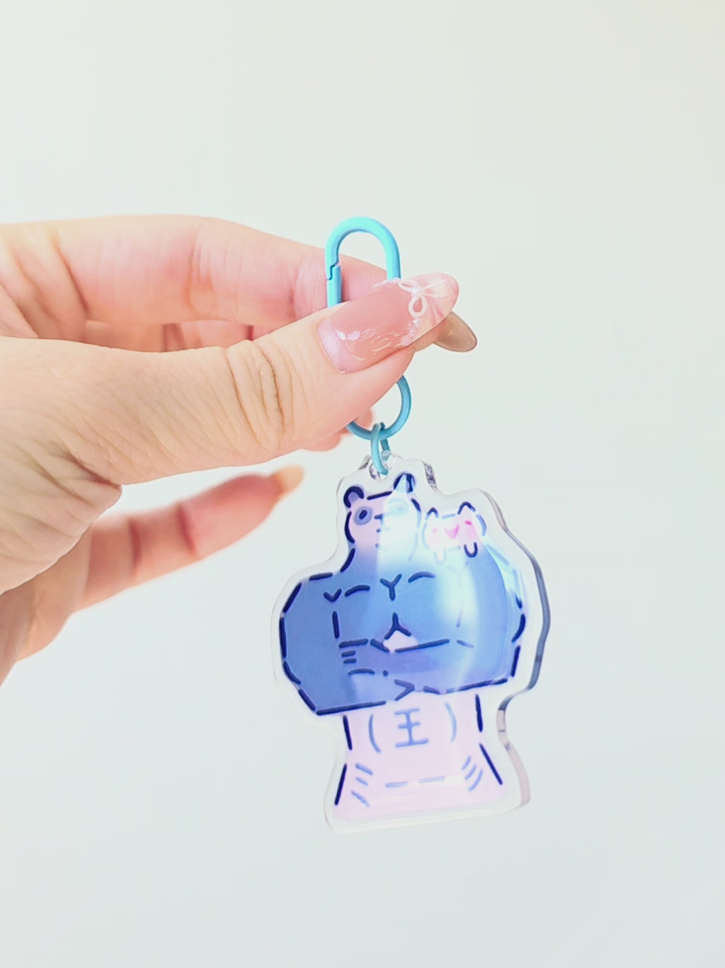 Buff Panda 𖦹 ASCII Acrylic charm