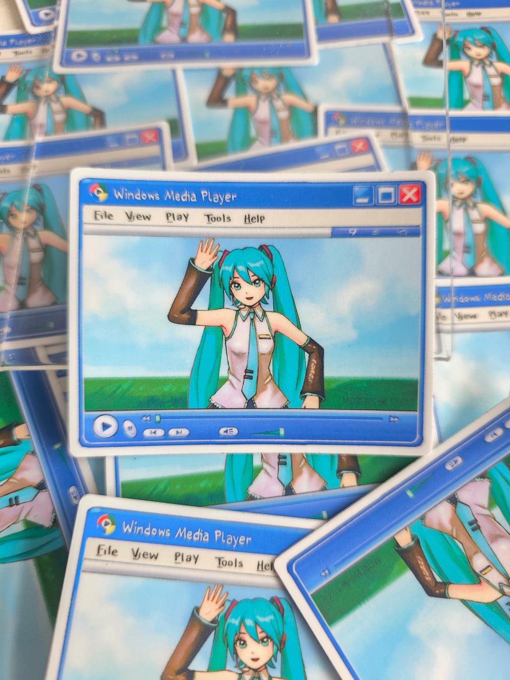 Miku Media ୨ৎ Vinyl Sticker