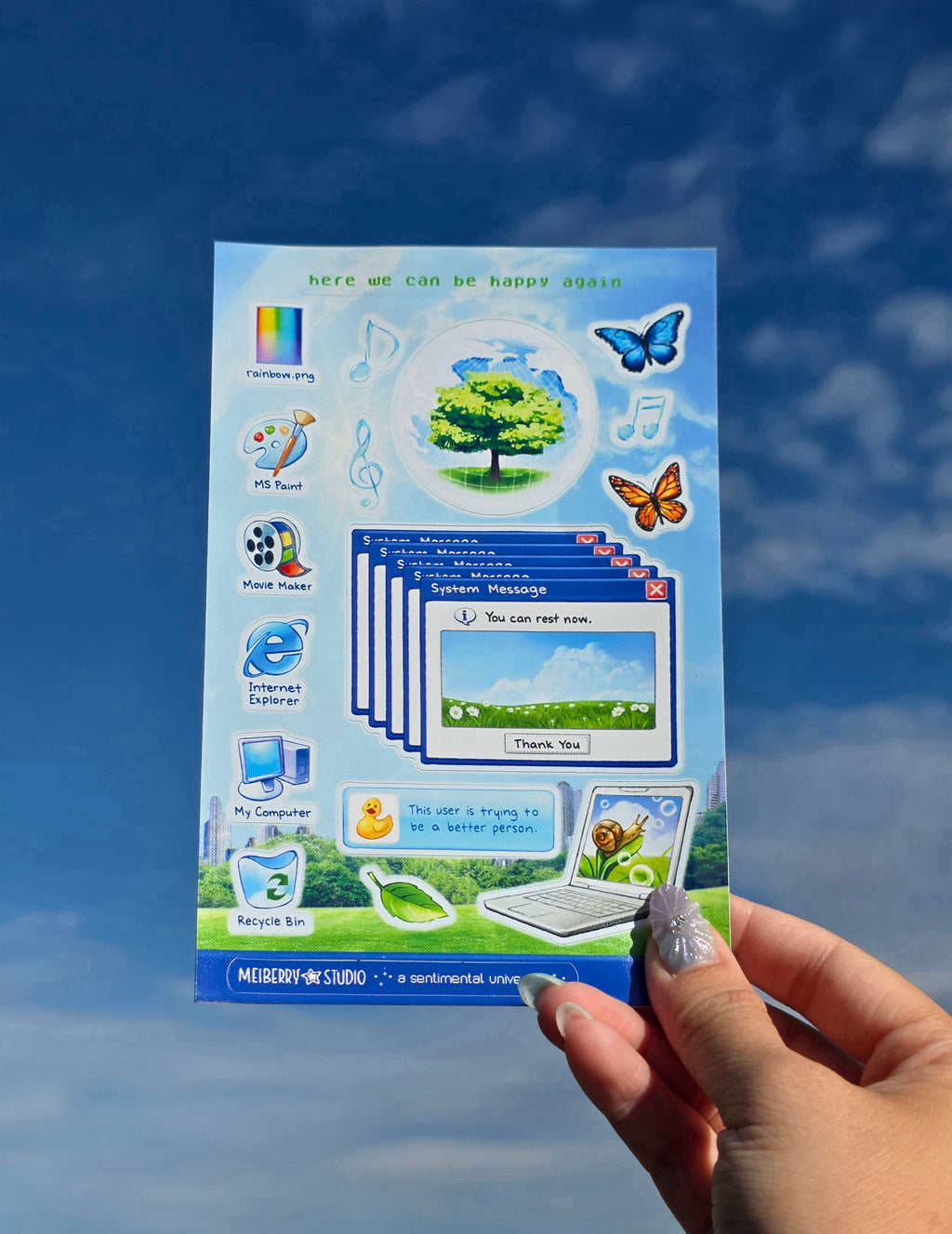 Windows XP ୨ৎ  Y2K Sticker Sheet