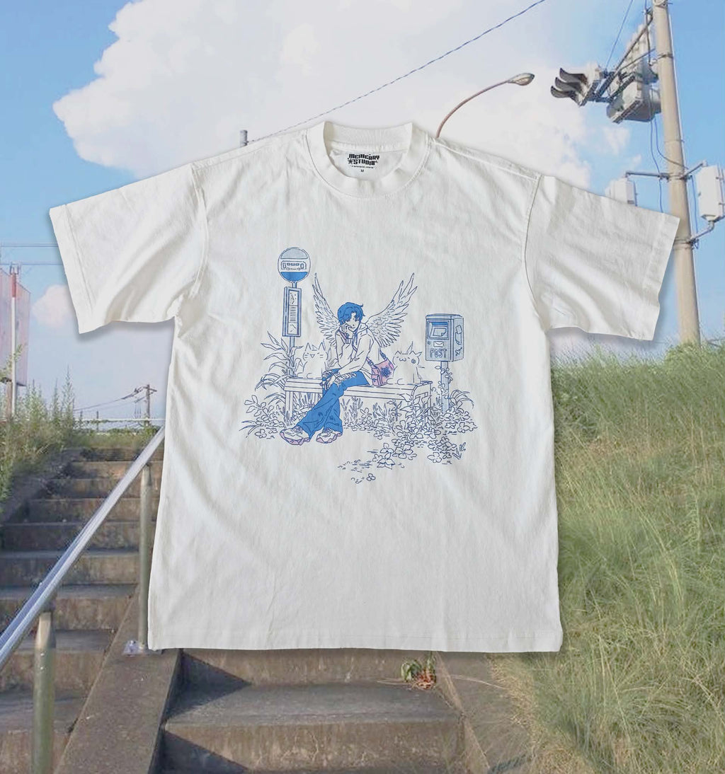 In Wait 𝜗𝜚 White Oversized T-Shirt