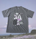 Star Girls ꒰ঌ ໒꒱ Gray Oversized T-Shirt